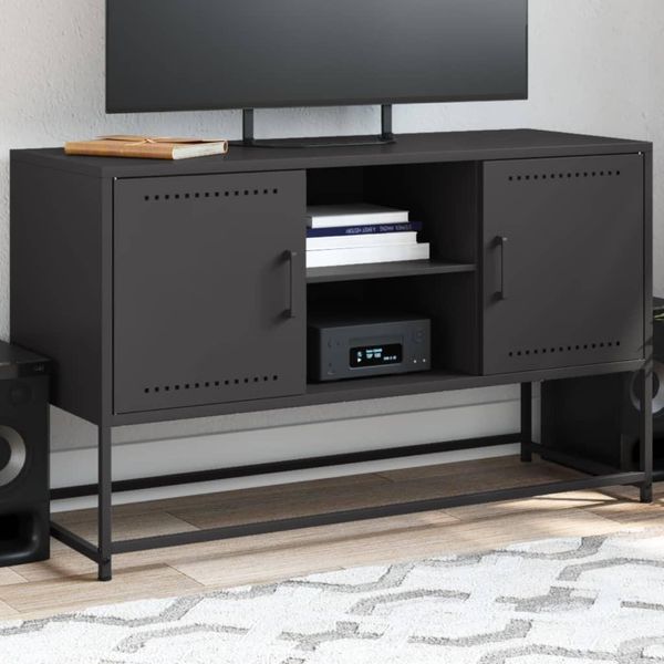 Maison Exclusive - Mobile Tv Nero 100,5X39X60,5 Cm Acciaio-image