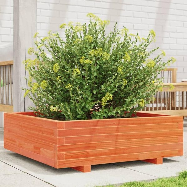 Fioriera Liscia Marrone Cera 80X80X26,5 Cm Pino Massiccio - Letti DE4852329 1Pacco-image