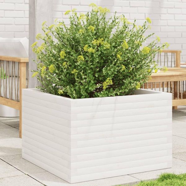 Best MöBel Fioriera Bianca 70X70X46 Cm Pino Massiccio - Letti CL2109043 2Parti-image
