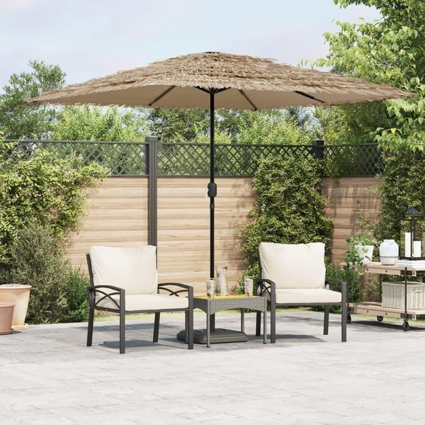 Stabli MöBel Ombrellone Con Palo In Acciaio Marrone 248X248X248 Cm - Ombrelloni CC4224683 1Pacco-image