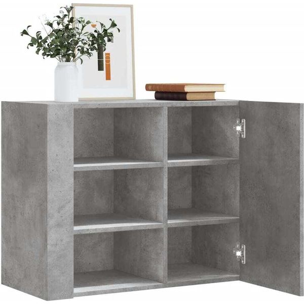 Maison Exclusive - Mensola Da Parete Grigio Cemento 75X35X60 Cm Materiale Ligneo-image