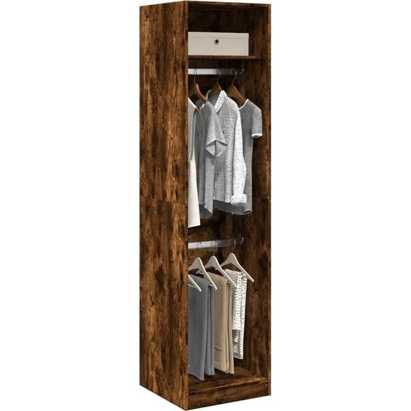 Best MöBel Armadio Rovere Fumé 50X50X200 Cm Materiale Legno - Armadi Cloris New7424124 2Parcel-image