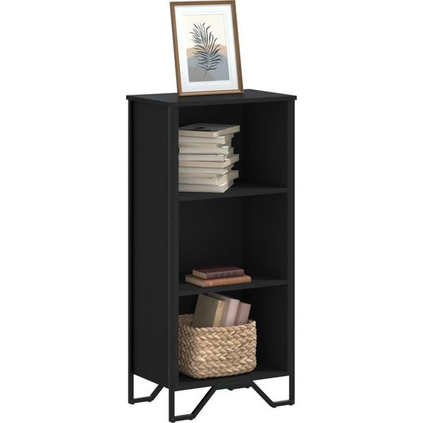 Pratica Libreria Nera 50X31X106 Cm In Legno Composito - Librerie ,Mobili Di Design 3812792 1Pacco-image