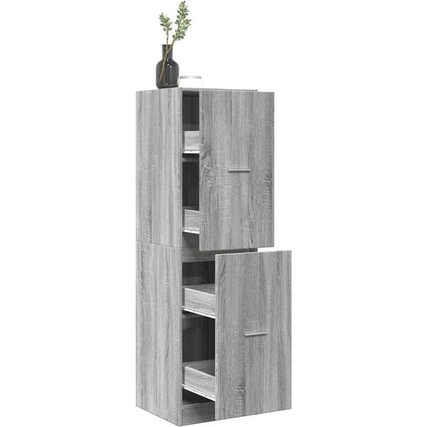 Pratica Vetrinetta Armadio Speziale Grigio Sonoma 40X41X144,5 Cm Pannelli A Base Di Legno - Cassettiere ,Mobili Di Design 5652561 2Parti-image