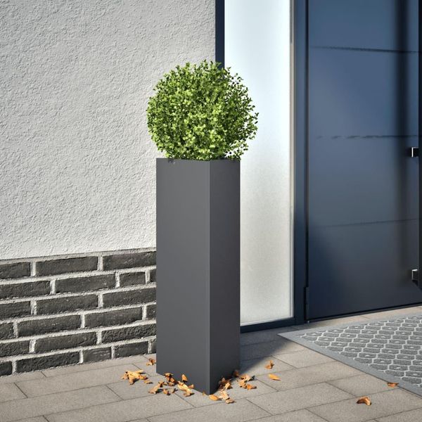 Best MöBel Fioriera Antracite Triangolare 30X26X75 Cm Acciaio - Letti Cloris New9895802 1Pacco-image