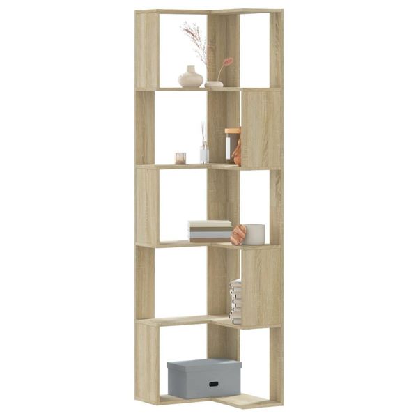 Maison Exclusive - Libreria Angolare 5 Ripiani Rovere Sonoma 50X50X179 Cm Materiale Ligneo-image