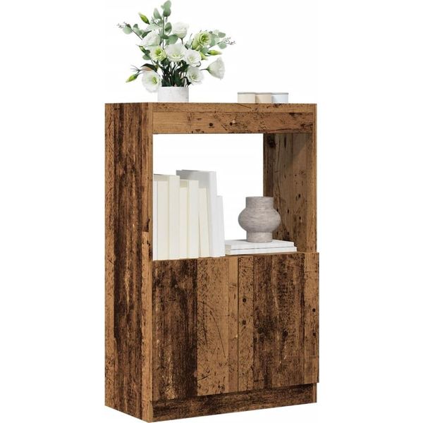 Maison Exclusive - Credenza Alta Effetto Legno Antico 63X33X100 Cm Materiale Ligneo-image