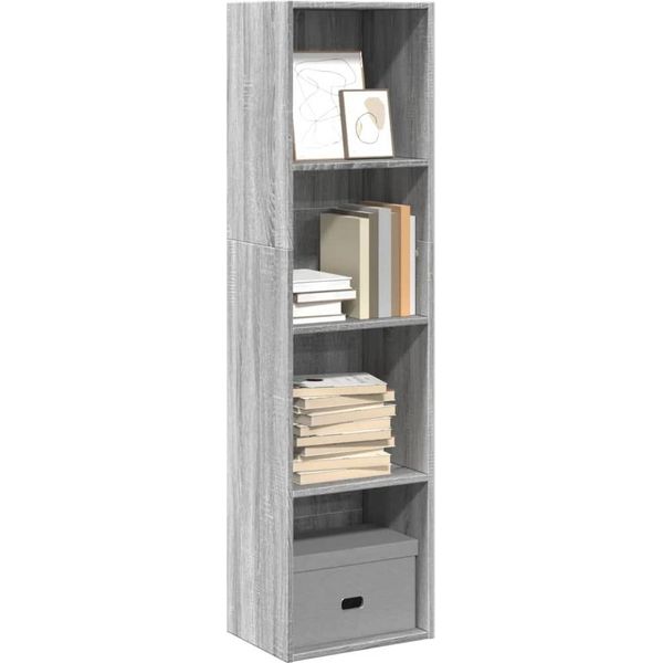 Maison Exclusive - Libreria Grigio Sonoma 40X30X152 Cm Materiale Ligneo-image
