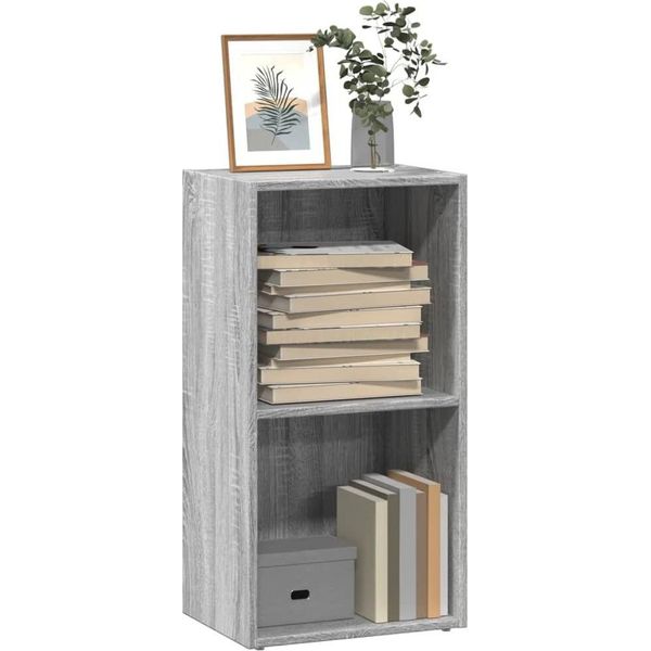2025 Libreria Moderna Grigio Sonoma 40X30X77 Cm In Legno - Librerie,Design 7152914 1Parte-image
