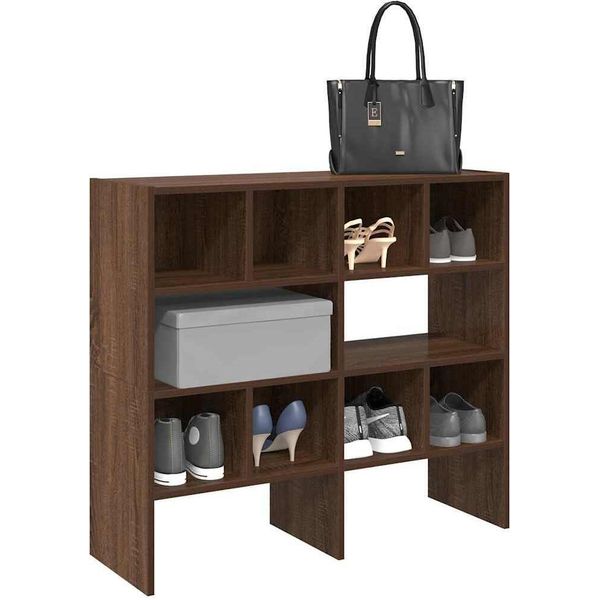 Stabli MöBel Portascarpe 2 Pezzi Impilabili Effetto Rovere Marrone 89,5X30X40 Cm - Appendiabiti CC7689139 1Pacco-image