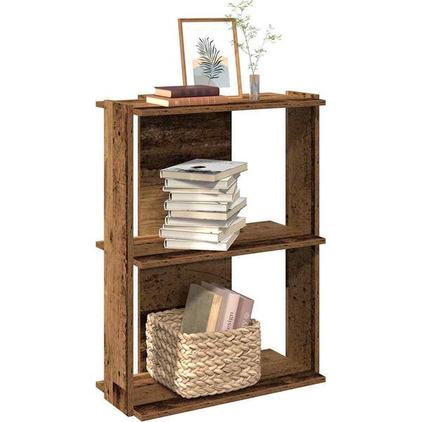 Maison Exclusive - Libreria 3 Ripiani Effetto Legno Antico 60X30X80 Cm Materiale Ligneo-image