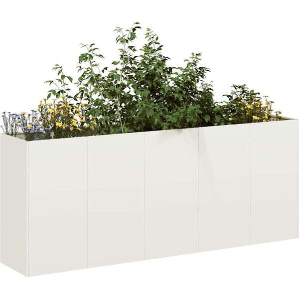 2025 Fioriera Moderna Bianco 200X40X80 Cm Acciaio Laminato A Freddo - Letti,Design 2676182 1Pacco-image