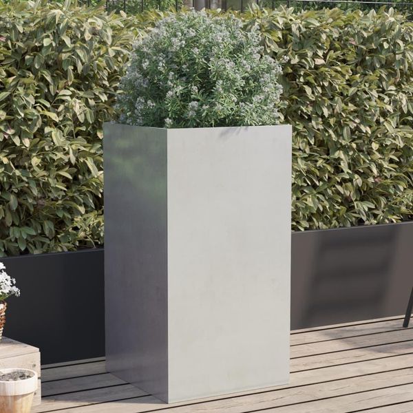 Maison Exclusive - Vaso Da Fiori Argento 42X38X75 Cm Acciaio Inossidabile-image