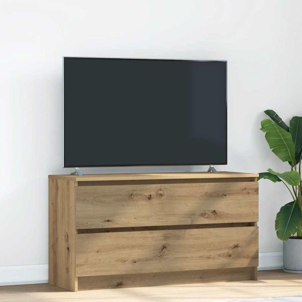 Mobile Tv In Stile Elegante Rovere Artigianale 100X35X54 Cm Materiale Legno - Mobili Tv Hommie6134618 1Pacco-image