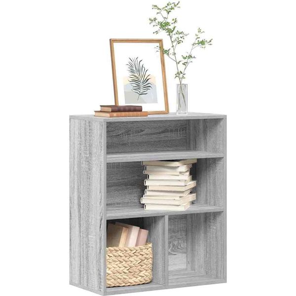 Bei Cloris Libreria Grigio Sonoma 60X30X71,5 Cm Materiale A Base Di Legno - Librerie Nuovo2538467 1Pacco-image
