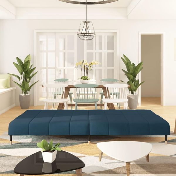 Best Furniture Divano Letto A 2 Posti In Velluto Blu - Divani Classici CL4535811 1Pacco-image