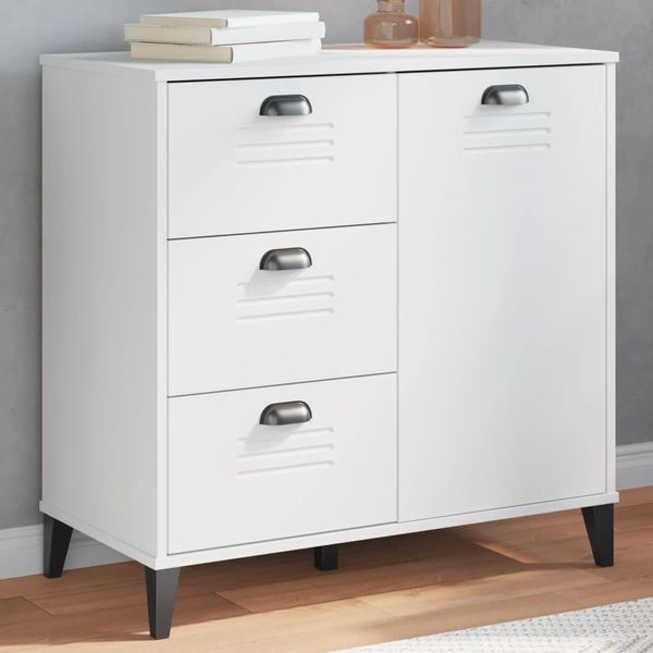 Best MöBel Vitrinenschrank Sideboard Viken White 80X40X80 Cm Materiale A Base Di Legno - Cassettiere Cloris New3964691 1Parcel-image