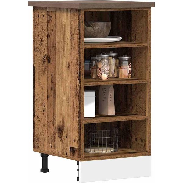 Bei Cloris Armadio Base Riga Effetto Legno Recuperato 40X44,5X81,5 Cm Materiale Legno - Armadi Da Cucina New6421935 1Pacco-image