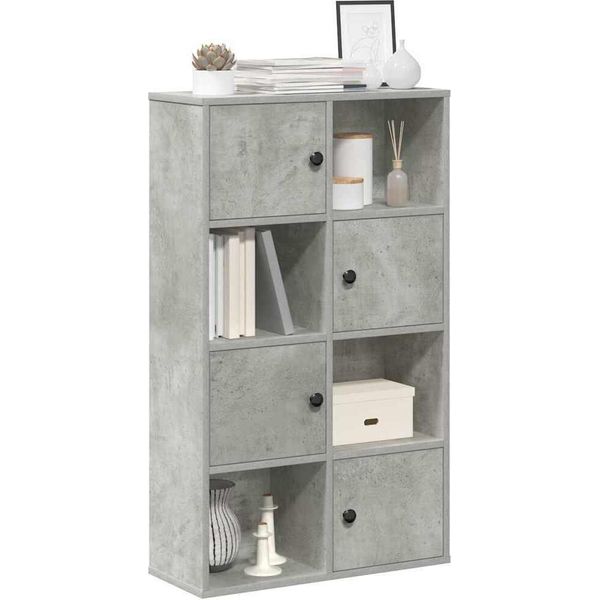 Maison Exclusive - Libreria Grigio Cemento 60X24X101,5 Cm Materiale Ligneo-image
