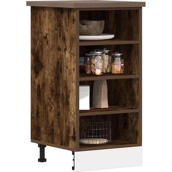 Base In Stile Elegante Riga Rovere Fumé 40X44,5X81,5 Cm Materiale Legno - Mobili Da Cucina Hommie1353137 1Pacco-image