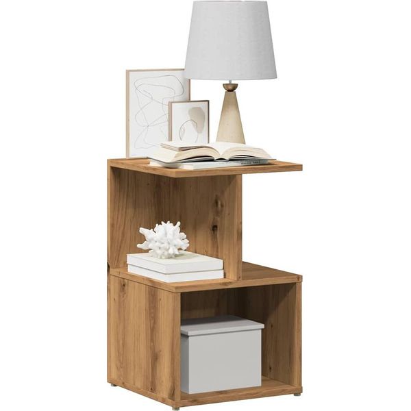Comodino Di Design Rovere Artisan 35X35X55 Cm Materiale Legno - Comodini E Armadi 2025 Nuovo4298267 1Pacco-image