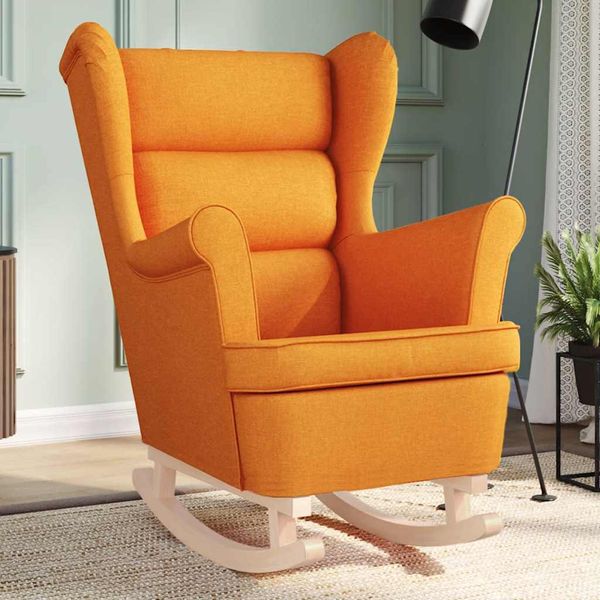Best MöBel Poltrona A Dondolo Giallo Scuro 74X90X102 Cm Tessuto - Tv & Reclinabile Cloris New1572519 1Pacco-image