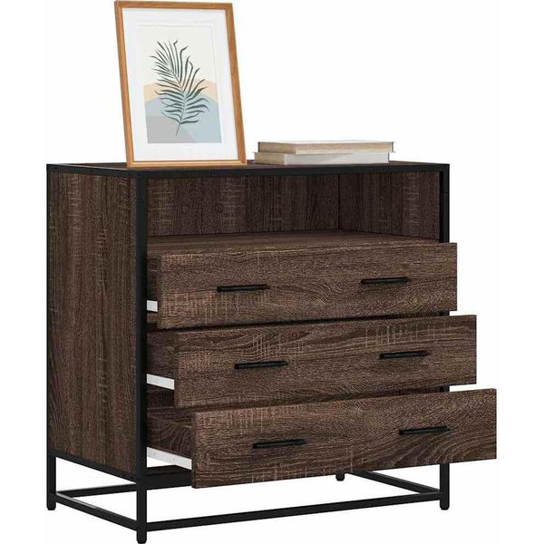 Design New Cabinet Cassettiera Marrone Effetto Rovere 70X41X70 Cm Materiale Legno - Cassettiere Mobili2025 CHY4766203 1Pacco-image