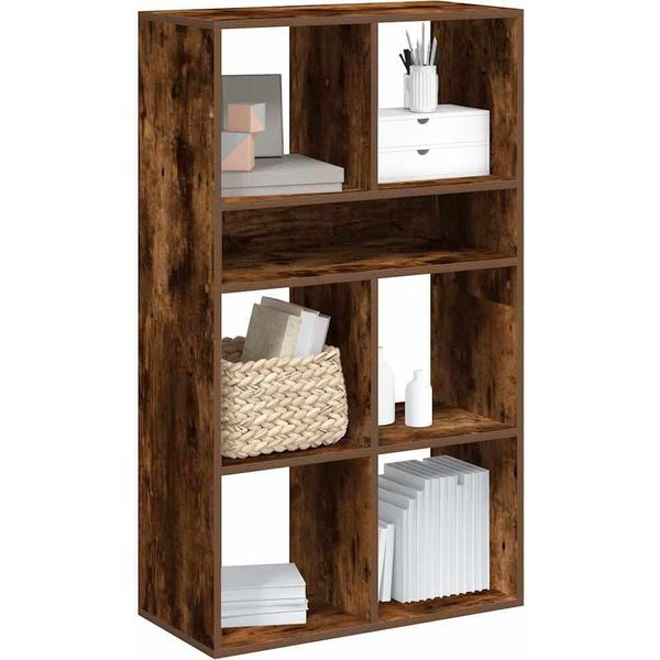 Bei Cloris Libreria In Rovere Fumé 66X31X112 Cm Materiale A Base Di Legno - Librerie New6127244 1Pacco-image