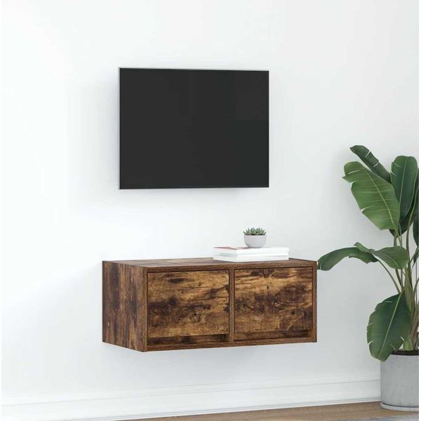 Mobile Tv Stabli MöBel Rovere Fumé 60X31X25,5 Cm Materiale A Base Di Legno - Mobili Tv CC9981616 1Pacco-image