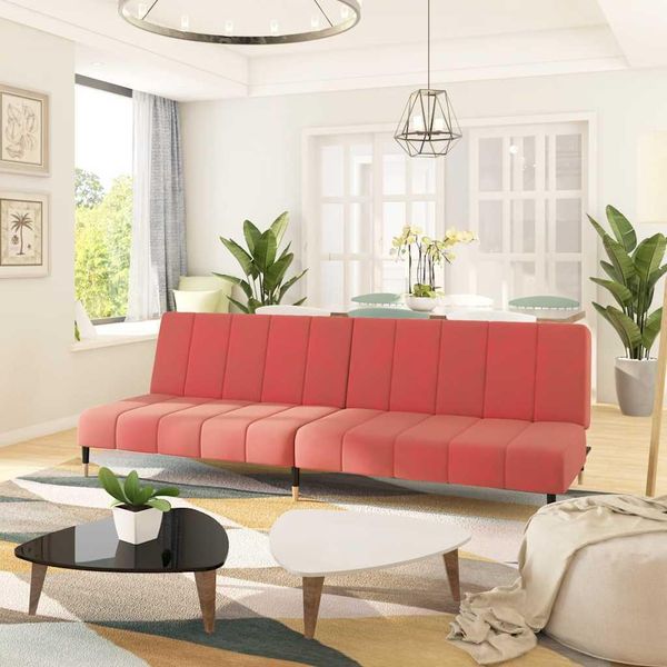 Best Furniture Divano Letto A 2 Posti In Velluto Rosa - Divani Classici Cloris New7149863 1Parcel-image