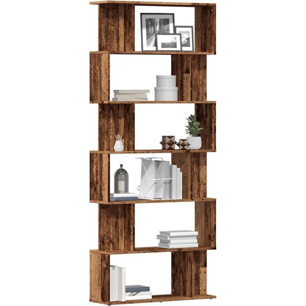 2025 Libreria Cloris Effetto Legno Vecchio 80X24X192 Cm Materiale Legno - Librerie Sale7520482 1Parte-image