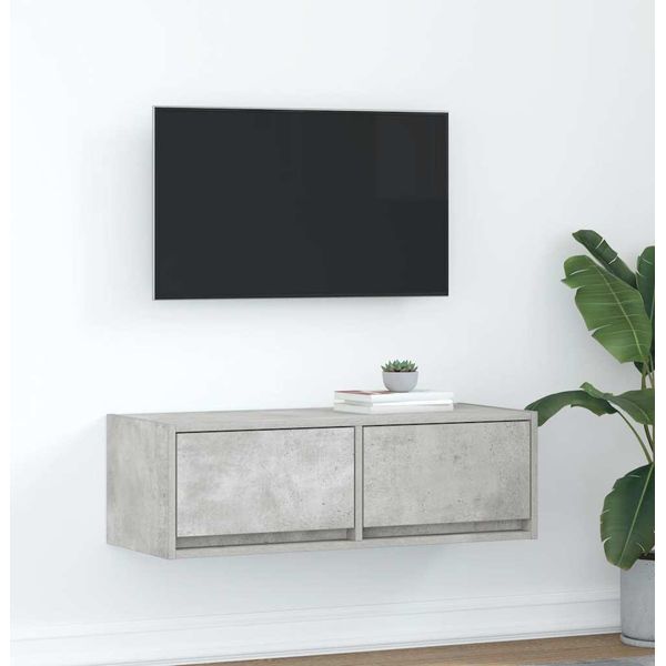 Mobile Tv Durevole Grigio Cemento 80X31X25,5 Cm Materiale A Base Di Legno - Mobili Tv Octo6683801 1Pacco-image