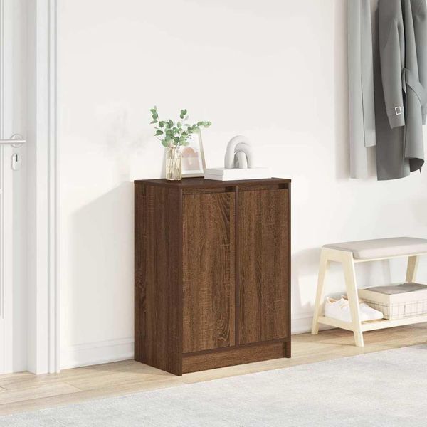 Best MöBel Portascarpe Marrone Look Rovere 57X34X76 Cm Materiale Legno - Portascarpe Cloris New8120902 1Pacco-image