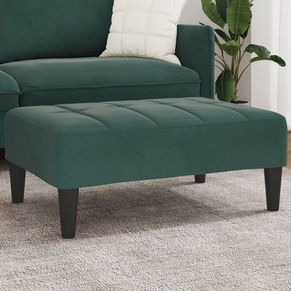 2025 Pouf Cloris Verde Scuro 77X55X31 Cm Velluto - Pouf Vendita5357974 1Pacco-image