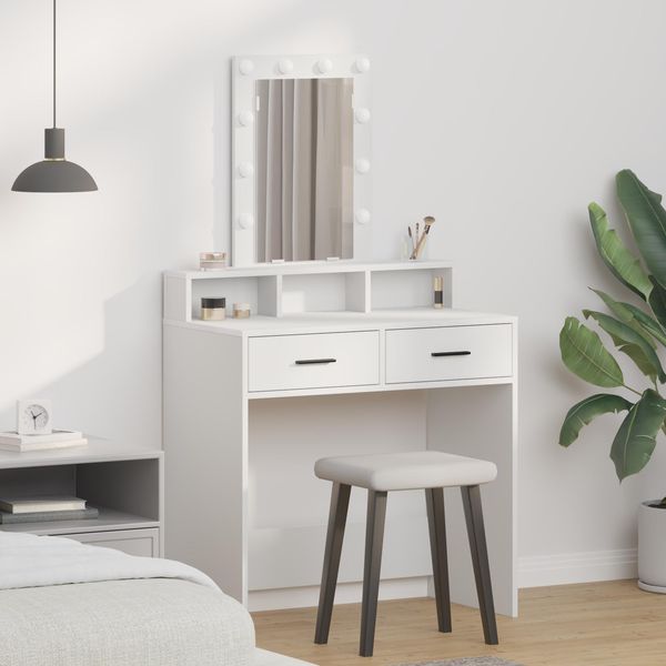 Best MöBel Tavolino Da Toilette Con Cassetti Bianco 79 X 41 X 140 Cm Materiale A Base Di Legno - Tavolini Da Toilette CL4684850 1Pacco-image