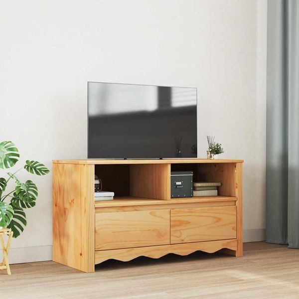 Maison Exclusive - Mobile Tv Drammen Rovere 99 X 43 X 55 Cm Legno Massello Di Pino-image