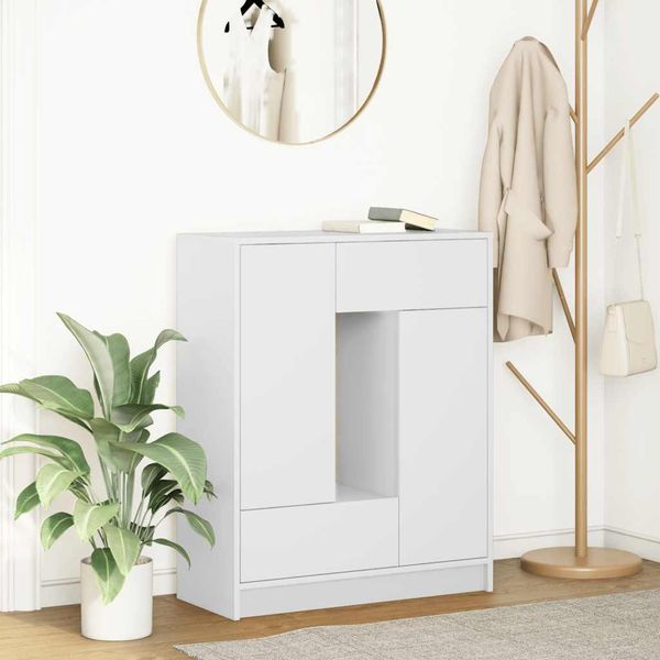 Maison Exclusive - Credenza Con Cassetti E Ante Bianco 73X31X90 Cm-image