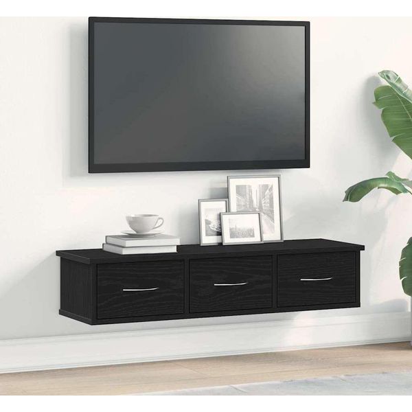 Maison Exclusive - Armadio A Muro Effetto Rovere Nero 88X26X18,5 Cm Materiale Ligneo-image