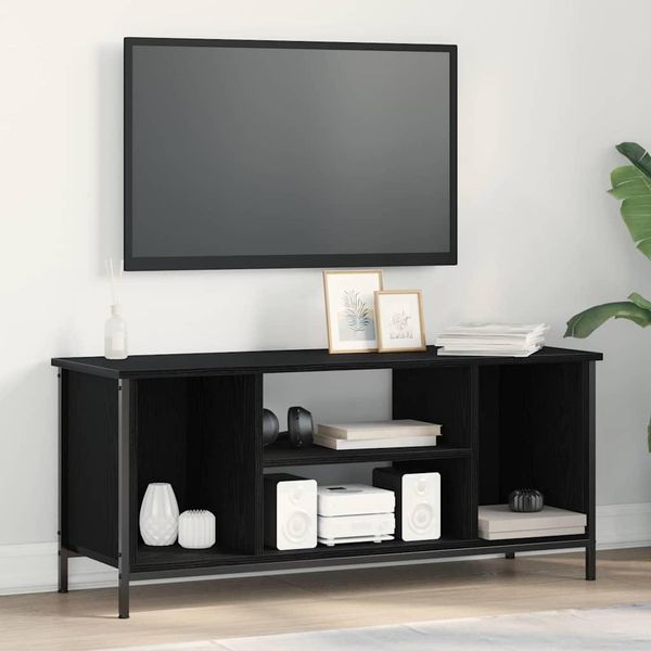 Mobile Tv In Stile Elegante In Rovere Nero 102 X 35 X 45 Cm Materiale A Base Di Legno - Mobili Tv Hommie9443310 1Pacco-image