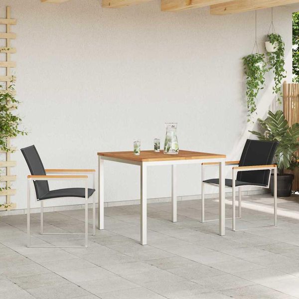 2025 Cloris Set Di Mobili Da Giardino Set Di Mobili Da Balcone Set Da Pranzo Da Giardino 3 Pezzi In Legno Massiccio Di Acacia - Set Di Mobili Da Giardino Sale2424713 2Parcel-image