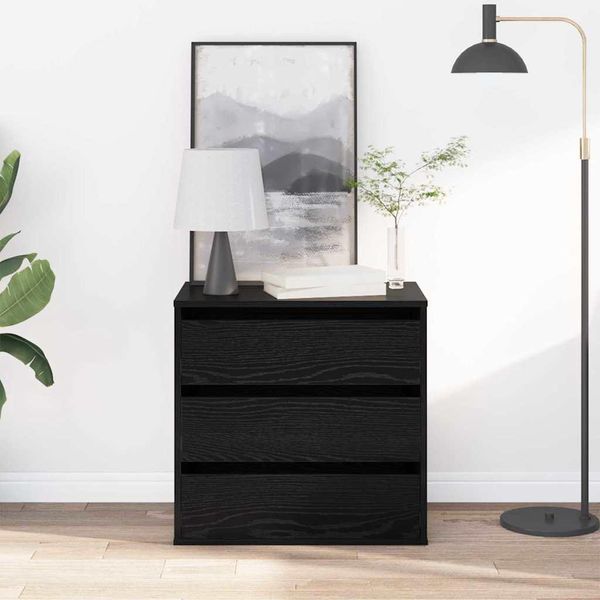 Best MöBel Vetrina Cassettiera Varie Rovere Nero 60 X 41 X 58 Cm Materiale A Base Di Legno - Cassettiere Cloris Nuovo8238543 1Pacco-image