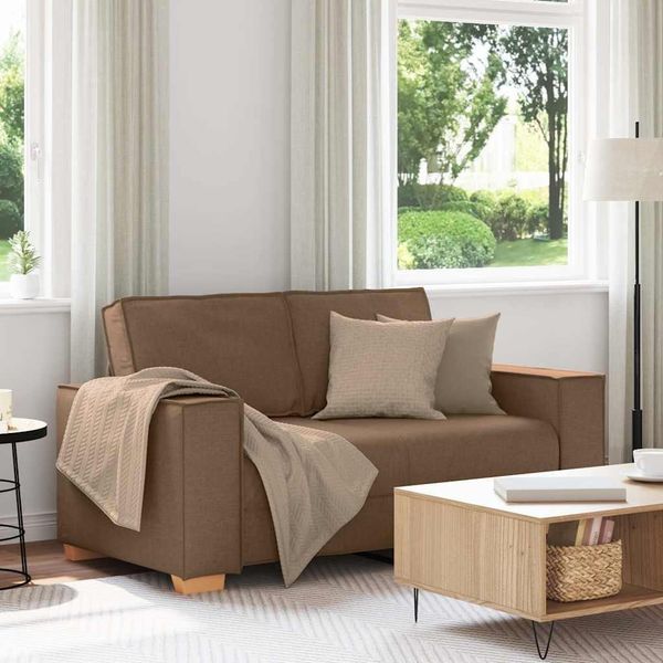 2025 Divano Moderno A 2 Posti Marrone 120 Cm Tessuto - Divani Classici,Design 2516023 1Pacco-image