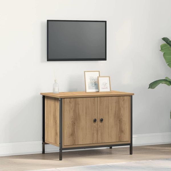 Mobile Tv In Stile Elegante Quercia Artigianale 60 X 35 X 45 Cm Materiale A Base Di Legno - Mobili Tv Hommie4773426 1Pacco-image