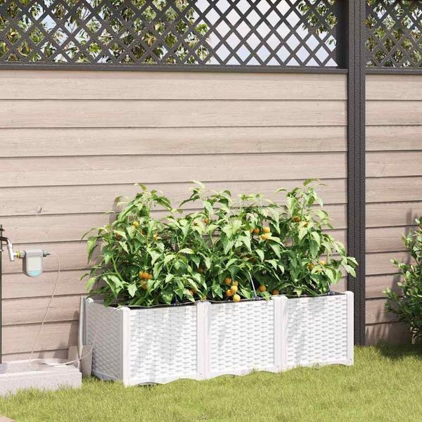 2025 Fioriera Da Giardino Cloris Bianco 120 X 40 X 37,5 Cm Acciaio - Aiuole Vendita4865513 1Pacco-image