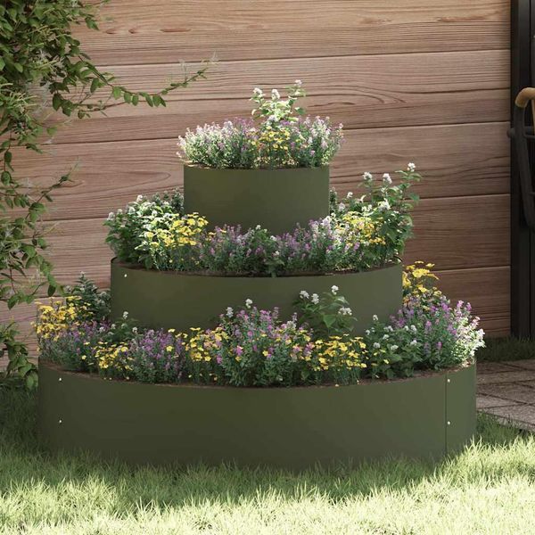 Maison Exclusive - Vaso Da Giardino Verde Oliva 90 X 90 X 20 Cm-image