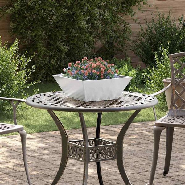 Maison Exclusive - Vaso Da Giardino Argento 40 X 40 X 15 Cm Acciaio Inossidabile-image