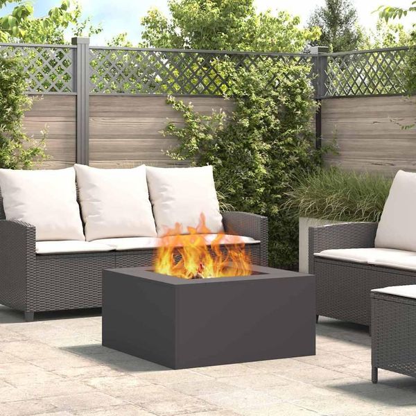 Best MöBel Camino Nero 80 X 80 X 40 Cm Acciaio Laminato A Freddo - Cesti E Vassoi Per Caminetti Cloris New2538026 1Pacco-image