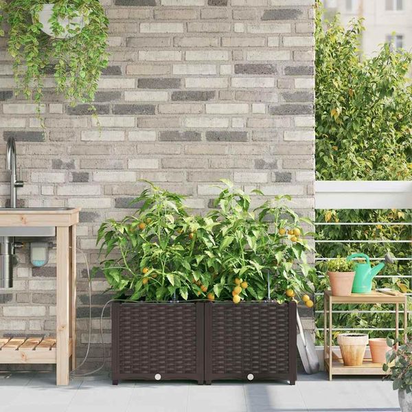 Best MöBel Fioriera Da Giardino Marrone 80 X 40 X 37,5 Cm Acciaio - Letti CL2474912 1Pacco-image