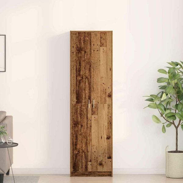 Best MöBel Armadio Con Ripiano In Legno Recuperato 55 X 25 X 189 Cm Materiale A Base Di Legno - Armadi CL4700548 2Parti-image