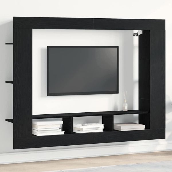 Mobile Tv Design Look Rovere Nero 152 X 22 X 113 Cm Materiale Legno - Mobili Tv 2025 Nuovo4386817 1Pacco-image